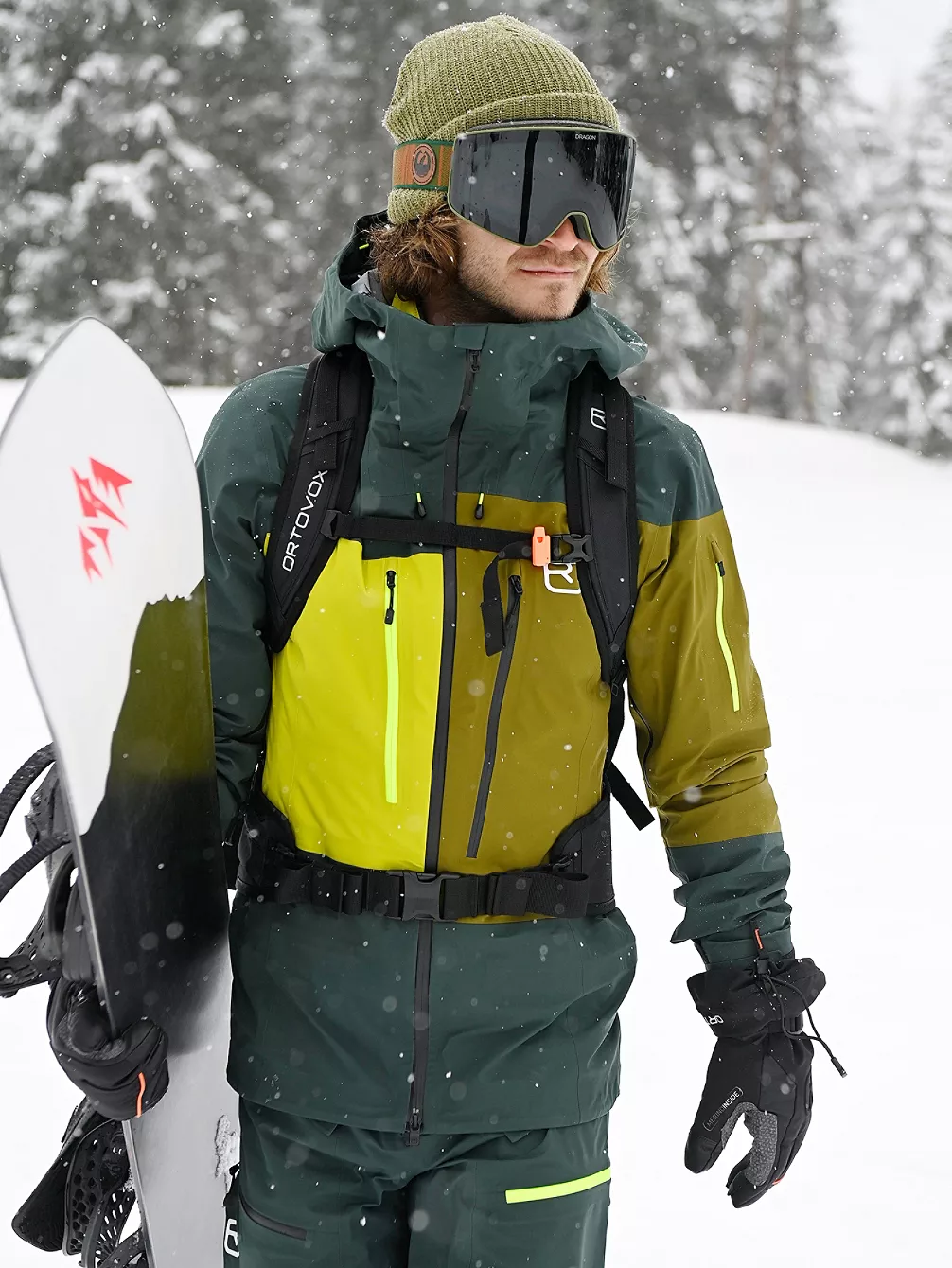 Ortovox Merino Freeride 3 Finger Fäustlinge – Bild 3