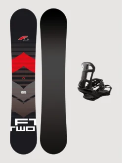 FTWO Pro Snowboard Rocker 163UW + Sonic Pro L Snowboard-Set